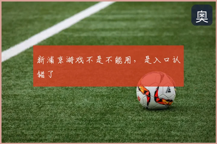 新浦京游戏不是不能用,是入口认错了
